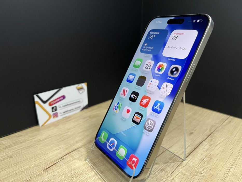 Iphone 15 Pro Max 256Gb Natural Titanium Second-Hand 3 ani garanție, T