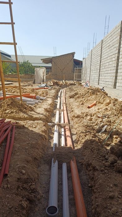 Urachi ura sovuq suv tortish kanalzatsiya turbalarini utqazish ishlari
