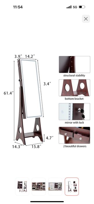 Продам зеркало- шкатулка напольное