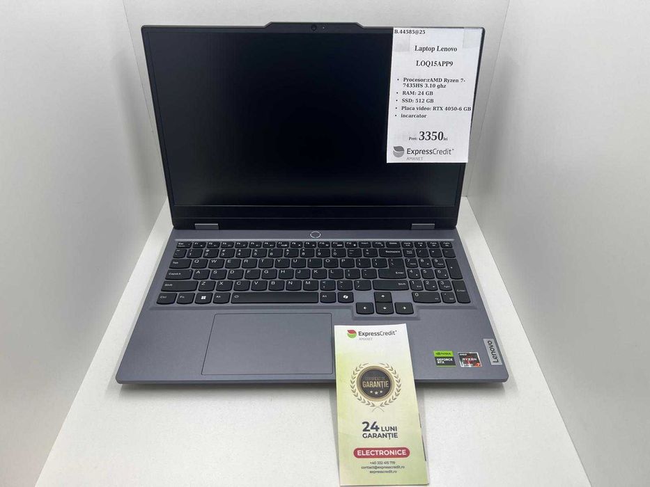 Laptop Gaming  Lenovo LOQ 15APP9 (Ag25 Belvedere B.44585) Garantie 2 ani!