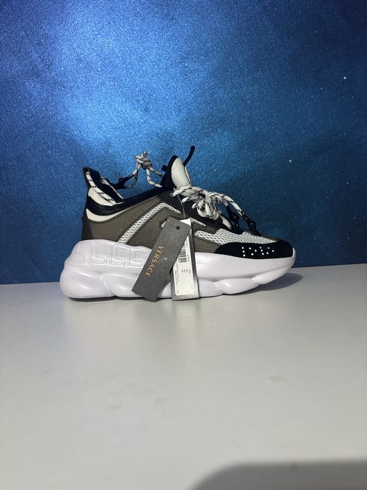 Versace Chain Reaction Black White Grey 42 43