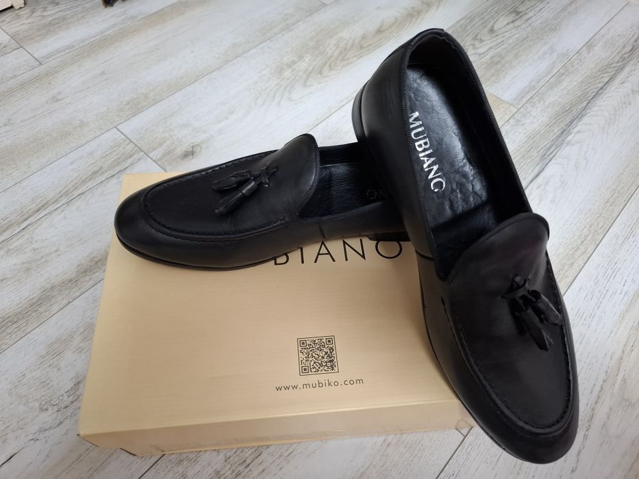 Pantofi/mocasini Mubiano piele neagra