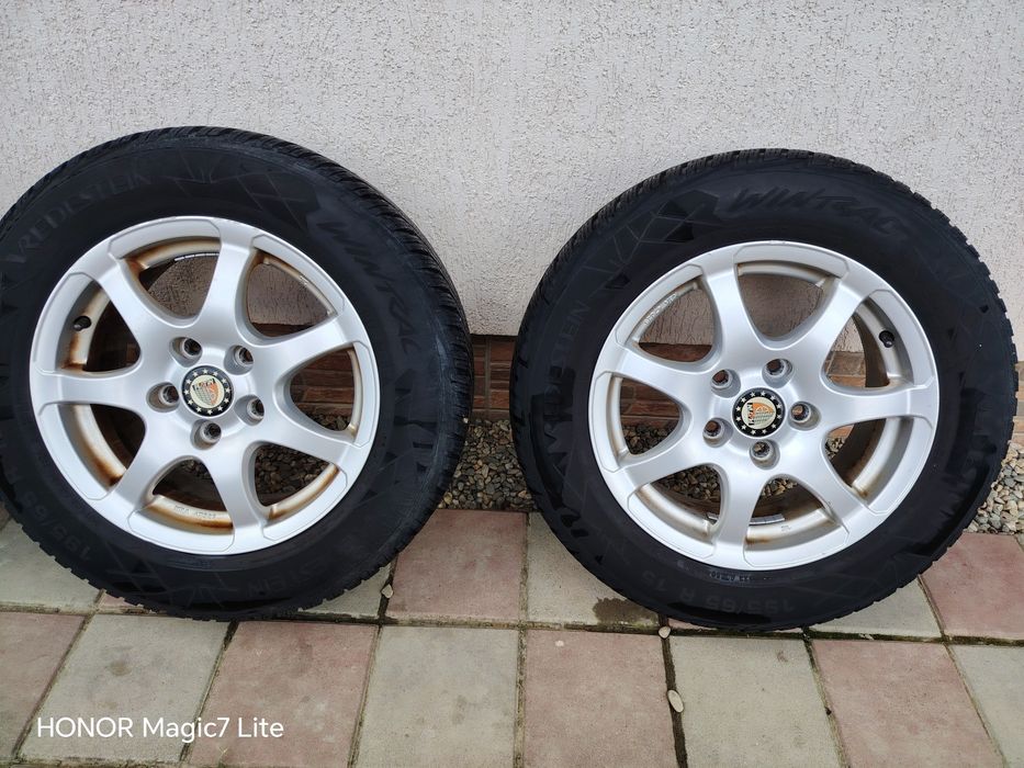 Jante aliaj R15 5x114,3 Renault Mazda + anvelope 195/65r15iarna