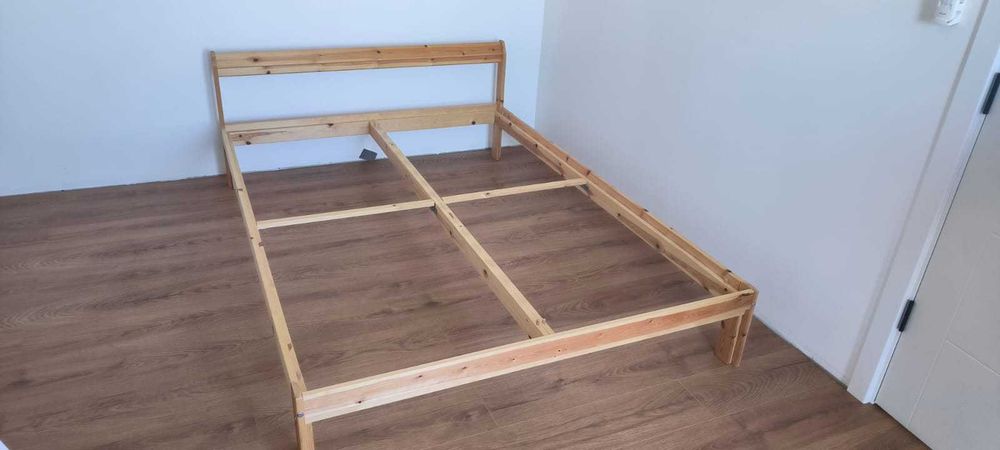 Двойно легло (140x200) Икеа Neiden + подматрачна рамка Luroy