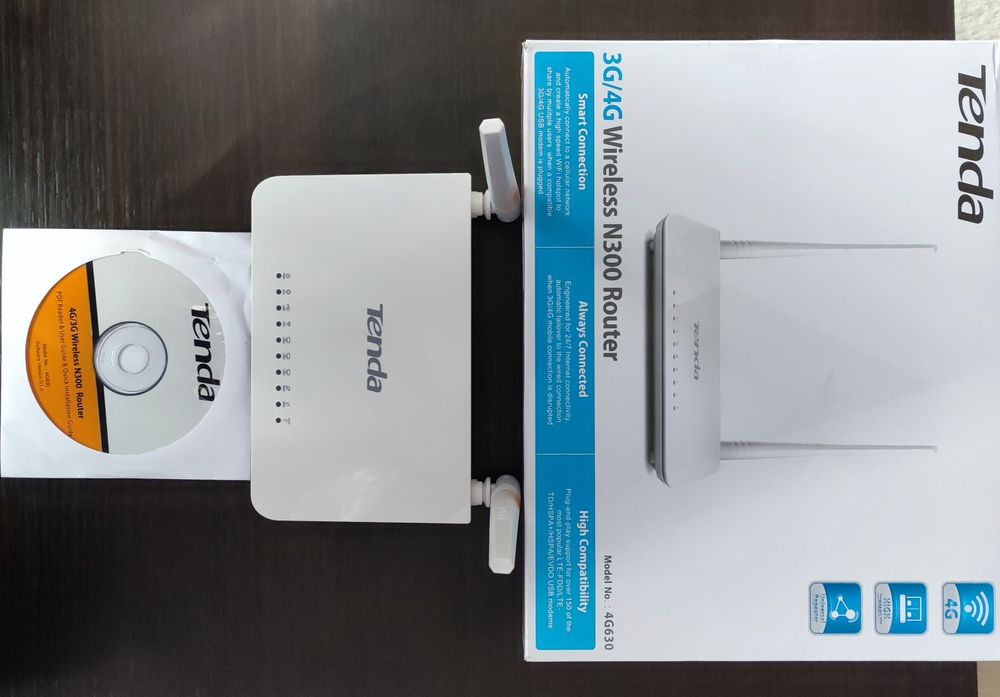 Router Wireless Tenda 4G630, 3G/4G, 300Mbps, 2 antene, portabil