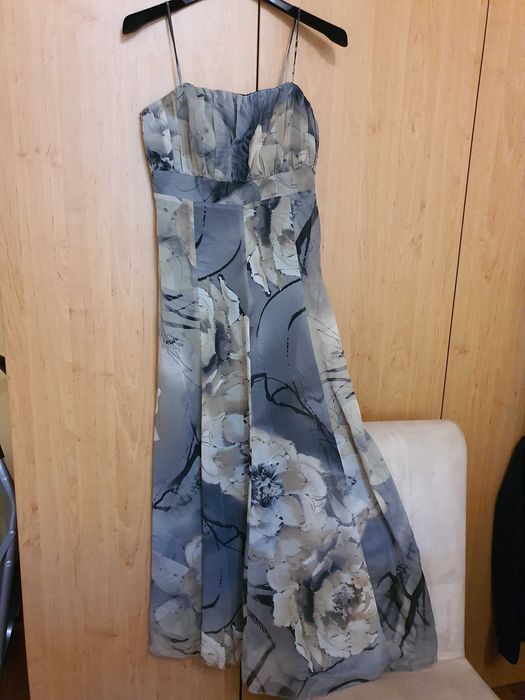 Дамска рокля от коприна, дълга, елегантна