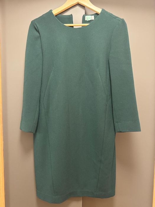 Rochie din stofă de culoare verde, mărimea 40, stare excelentă, ASHA