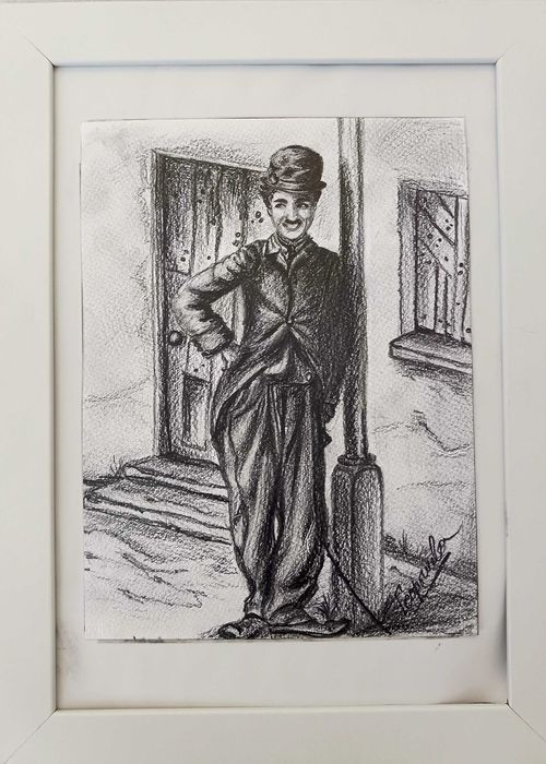 Картина -Графика "Чарли Чаплин"