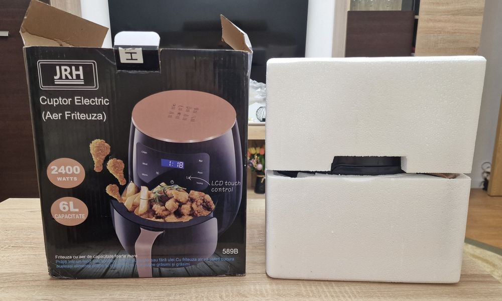 Friteuză cu aer cald (Air Fryer) JRH, 6L, 2400W, Ecran LCD Touch