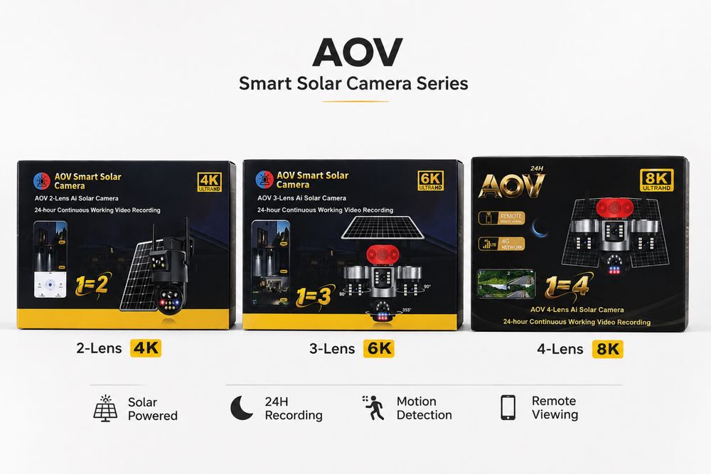 AOV Ai Solar Camera / Наружная камера видеонаблюдения / Доставка 24/7