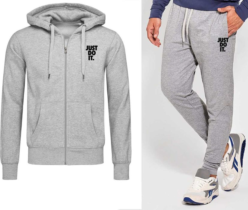 КОМПЛЕКТ Суичър с цип / ZIP Hoodie и долнище JUST DO IT AIR - 2 цвята!