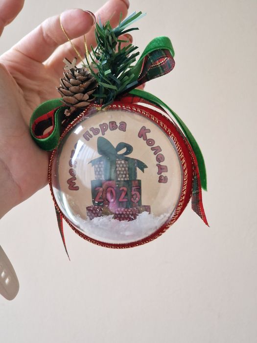 Коледни топки със снимка