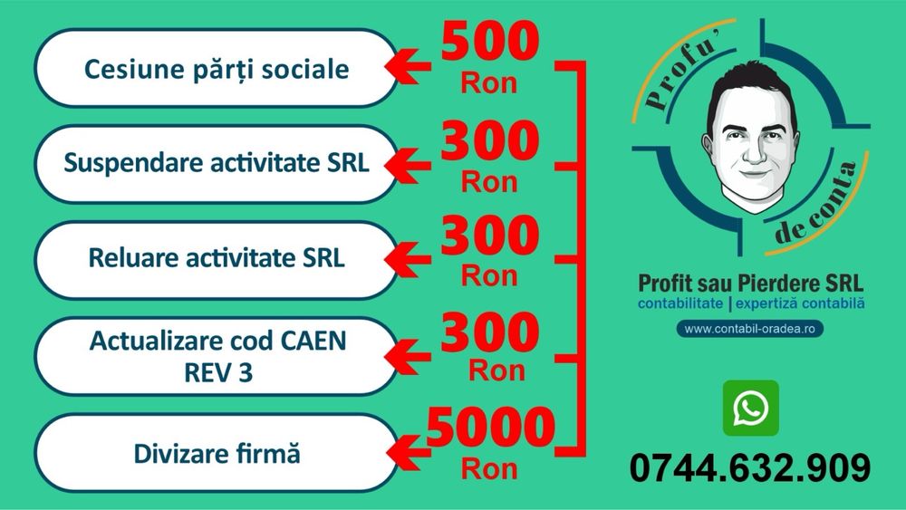 Azi vrei firma nouã? Azi îți depun actele la ORC