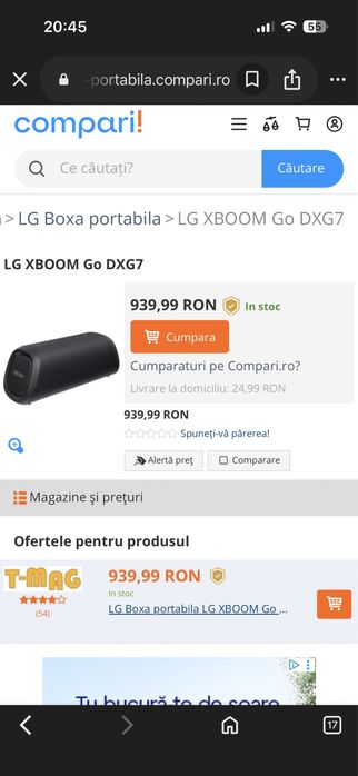Boxa Lg Xboom Dxg7 40 w