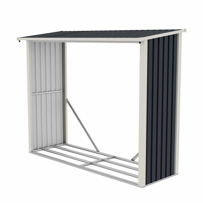 Magazie de lemne pentru depozitare ideala din metal 242x89x190 cm