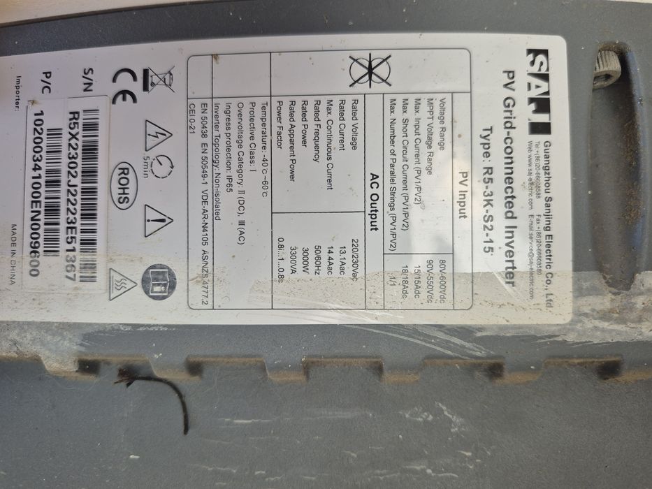 Invertor saj 3k cumpărat nou dar nefolosit niciodată