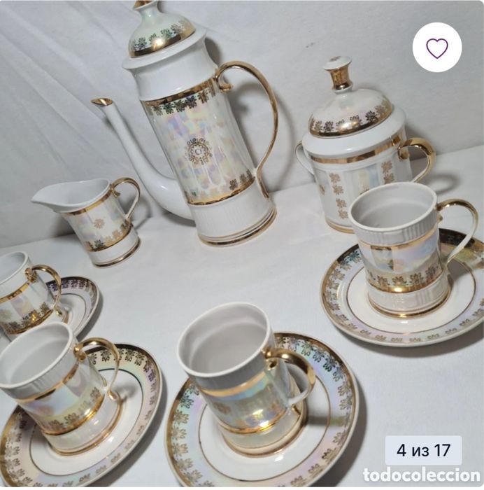 Кофейный сервиз из тонкого фарфора