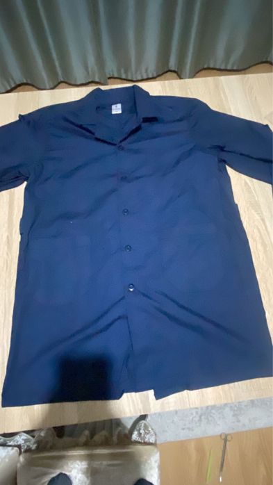 Рабочие халаты белые синие