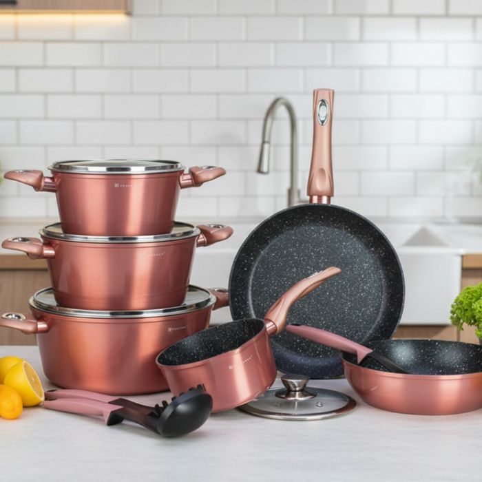 Комплект съдове за готвене EDENBERG EB-5625 - всичко необходимо в кухн