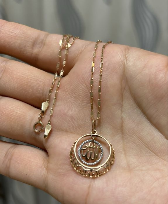 Цепь золото крепкое крепление