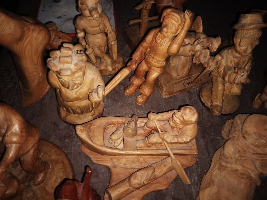 Деревянные фигурки, персонажи сказок. Ручная работа.