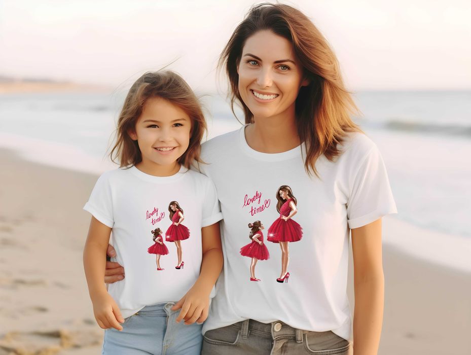 Нови Еднакви тениски Мама и Аз от 100% памук