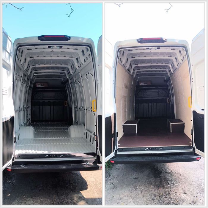 Монтиране на дървен под и страници за бус и товарни автомобили