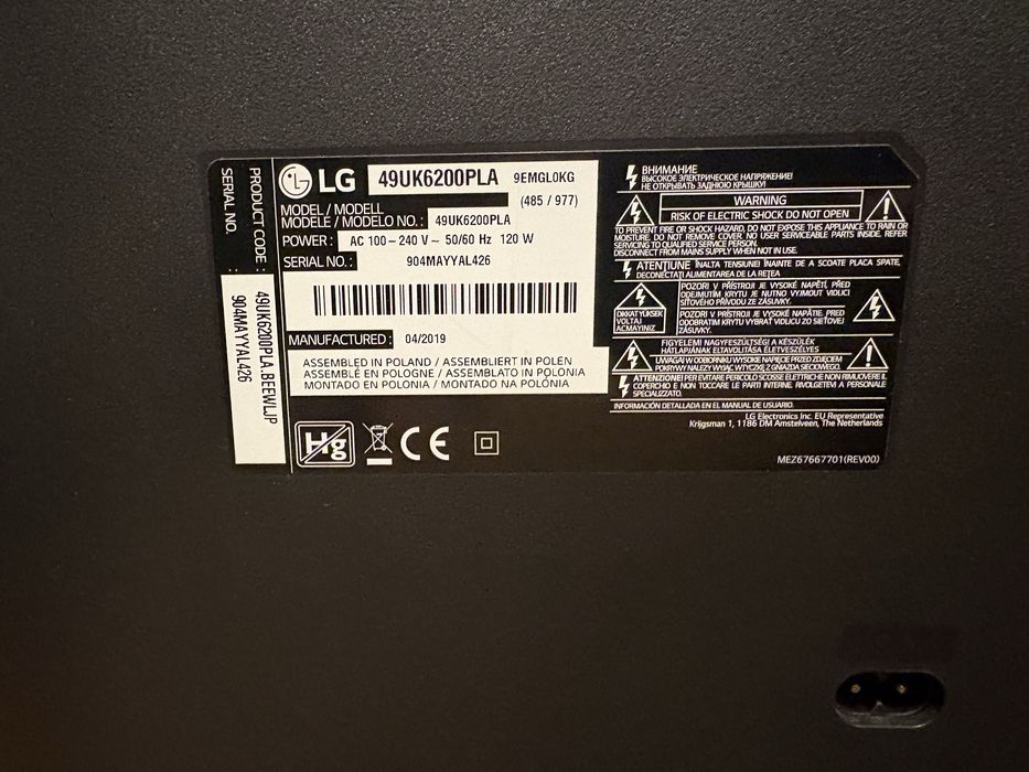 Televizor LED Smart LG, 123 cm, 49UK6200PLA