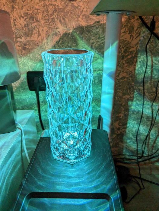 Кристална LED лампа Rose Diamond | Дистанционно и батерия