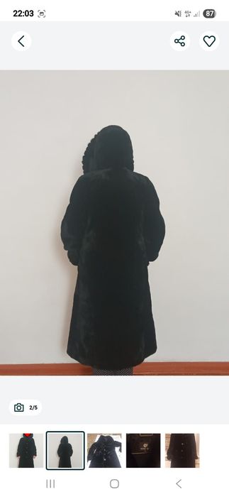 Зимний пуховик воротник норка и Мутон Шуба