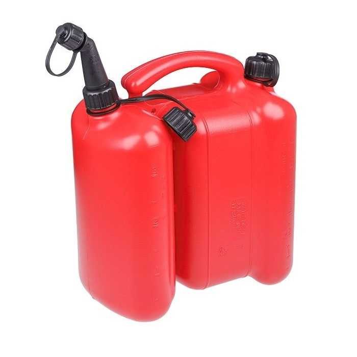 Туба двукамерна с фуния, 6+3 л, пластмасова съд за течност