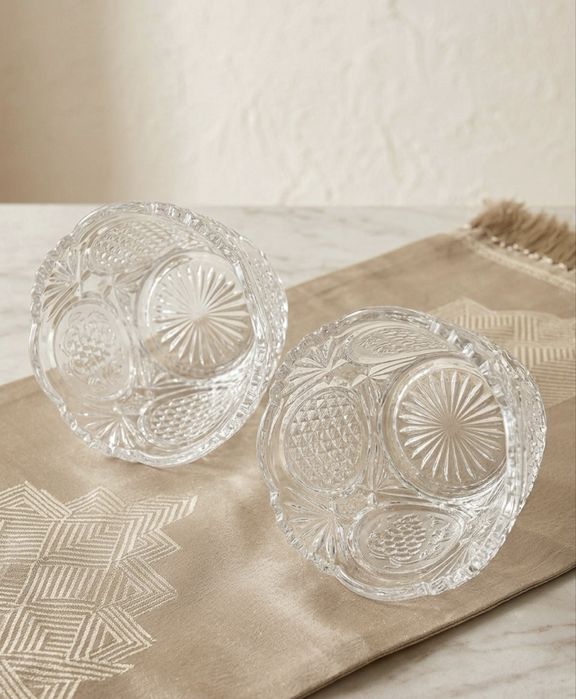 Хрустальные салатницы/пиалы, набор 4 шт
