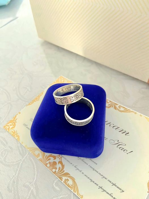 Обручальные кольца парные ручной работы