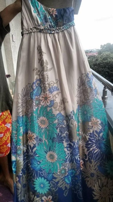 Rochie Nissa lunga impecabila din Matase 100% Naturala de calitate M-L