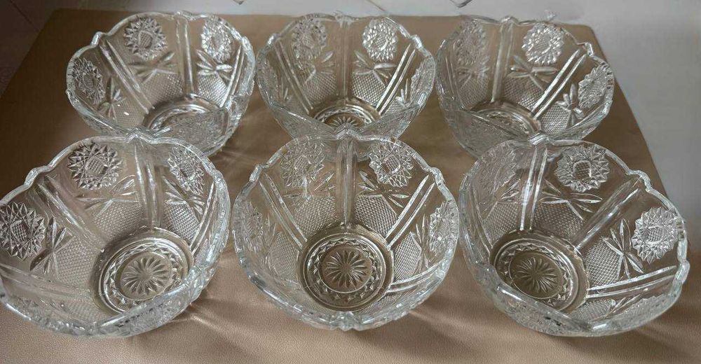 Вазы салатницы/конфетницы полухрустальные