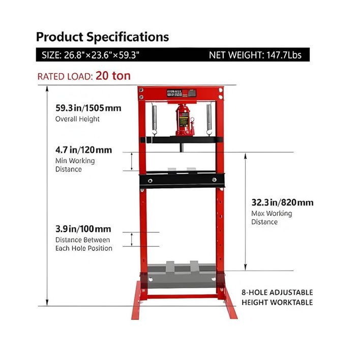 Press gidravlicheskiy 20t гидравлический пресс 20т