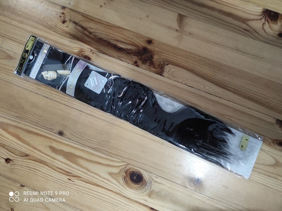 100% Естествена Коса за удължаване. Черна. 20 инча/ 50.8 см.