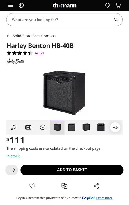 Комбоусилитель для бас-гитары Harley Benton HB-40B