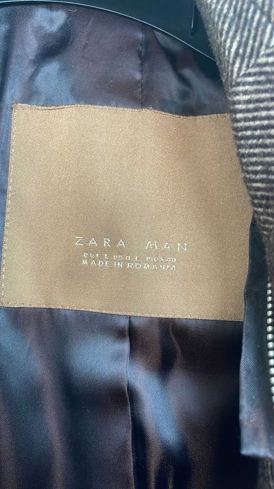 Palton Zara Man maro herringbone elegant M/L