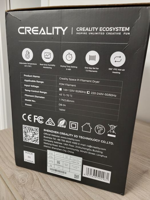 Uscator filament creality pi plus pentru 2 role