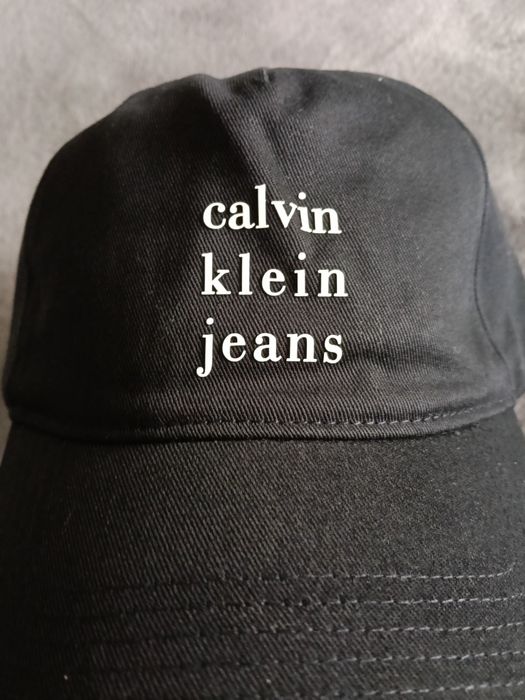 Calvin Klein Jeans seasonal printed șapcă unisex culoare negru cu logo alb mic OS noua originala