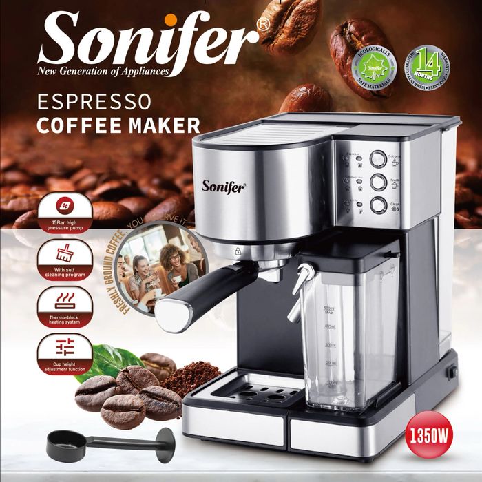 Доставка! Кофеварка эспрессо Sonifer SF-3573
