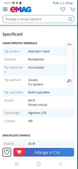 Robot aspirator Xiaomi S12