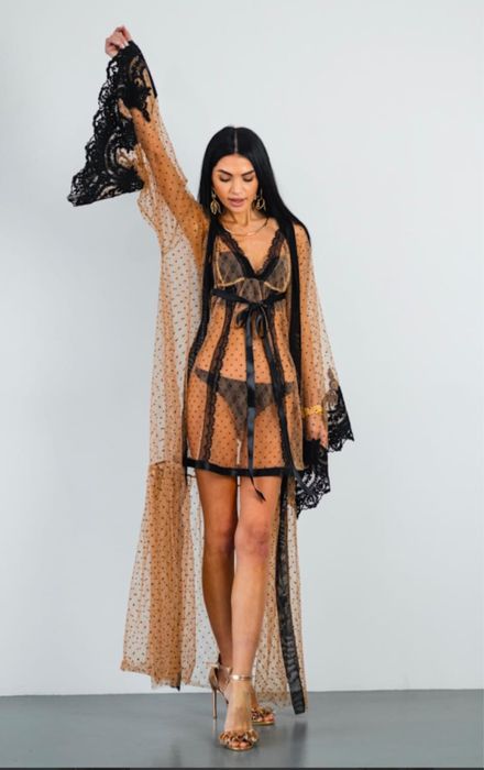 Гипюровый набор ( халат+пеньаюр)