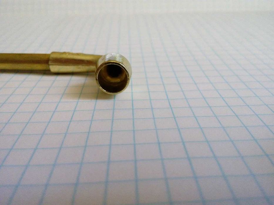 курительная трубка латунная ,раздвижная (№20)