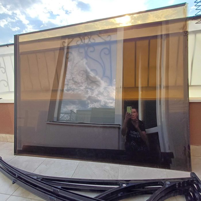 Модулен сенник със ребра черен цвят