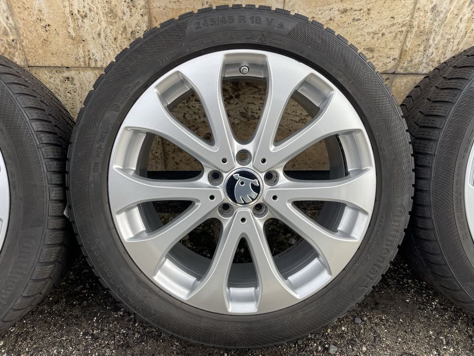 Jante Roti 18 Skoda Superb 3 VW Passat B8 Anvelope iarna 245 45 R18