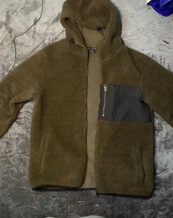 Geaca reversibila cu gluga si fleece sherpa Wolfe