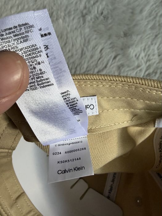 Calvin Klein Jeans Embr cap sapca unisex culoare bej cu logo inscriptionat marime Os noua originala