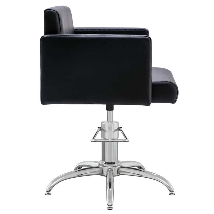 Oferta 50% vidaXL Fotoliu extensibil din piele ecologică neagră